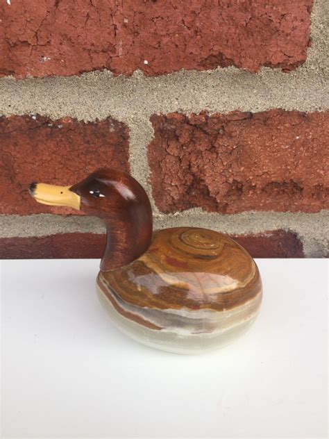 Vintage Handmade Marble Egg Duck Marble Duck Vintage Duck Etsy