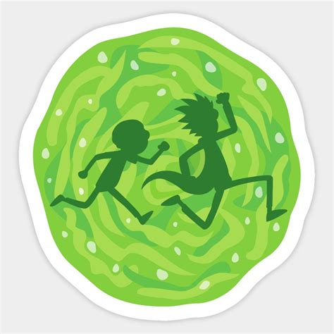 Rick And Morty In The Portal Stickers Cool Tumblr Stickers Printable