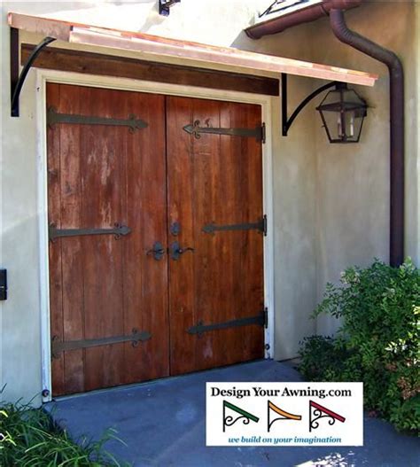 Copper Door Awning With Smith Scrolls Over Pictures Copper Awning