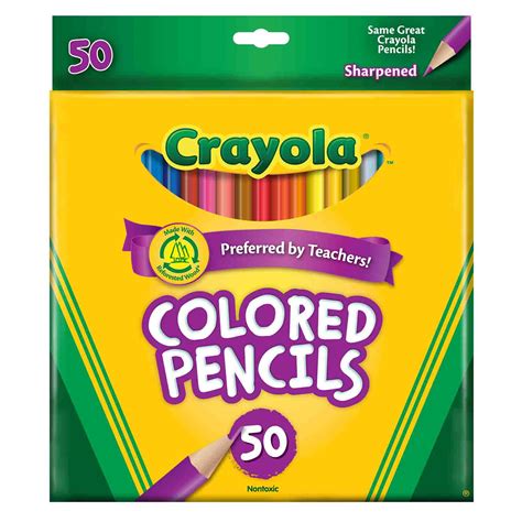 Crayola® Colored Pencils 50 Colors Beckers School Supplies