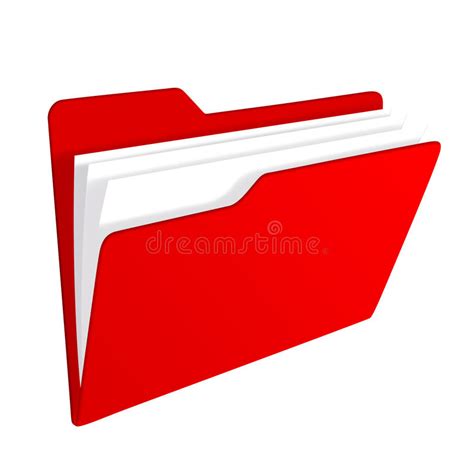 Red Folder Icon Stock Illustration Illustration Of