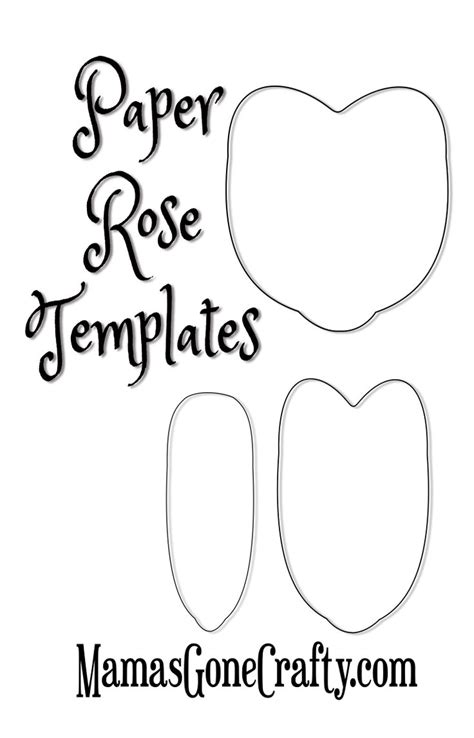 All you have to do are cutting, fold/curve the petal and glue. Rose Petal Printable Templates (With images) | Paper rose ...