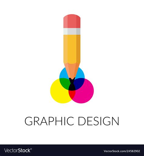 Graphic Design Flat Icon Creative Abstract Design Vector Image