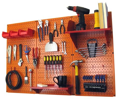 Metal Pegboard Standard Tool Storage Set 4ft Garage Organizer Wall