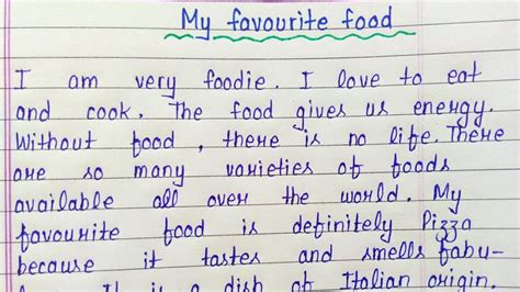 Essay On My Favourite Food In English Short Essay Essay Essay Writing