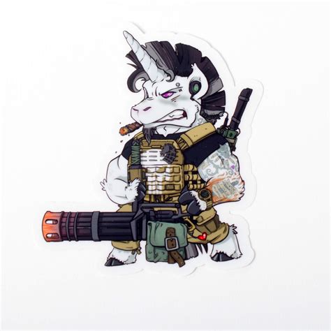 Thunderhoof Tactical Unicorn Sticker Aufkleber Mystic Warrior