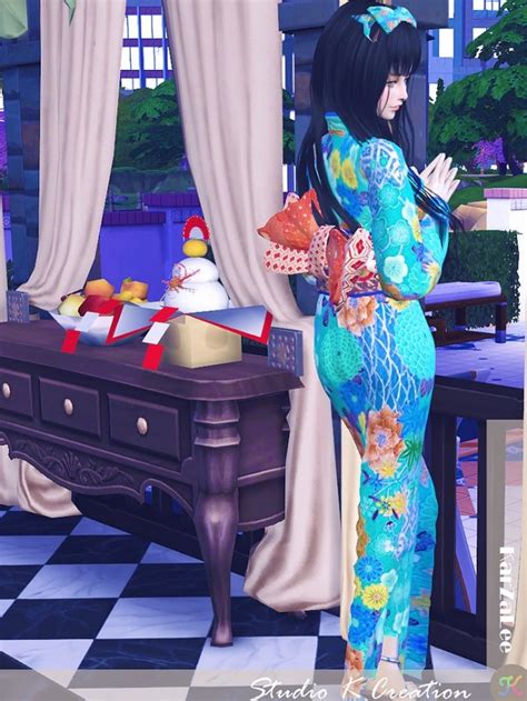 Japanese Kimono Sims 4 Female Clothes