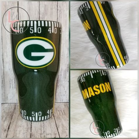 The green bay packers rattled and robbed jay cutler while aaron rodgers and co. Personalized Green Bay Packers Tumbler / Personalized ...