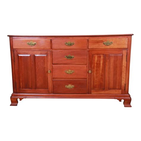 Mid Century Solid Cherry Wood Sideboard Credenza By Willet Chairish