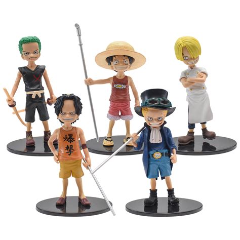 Joinfuny One Piece Anime Figure 5pcs Set Figures Monkey D Luffy Sabo