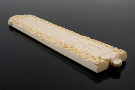 Antique Carved Ivory Cribbage Board Lot 1224302 ALLBIDS