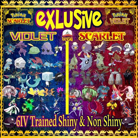 Pokemon Scarlet And Violet Exclusives Shiny 6iv Video Gaming Gaming