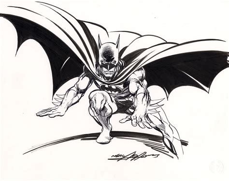 Classic Batman Drawing By Neal Adams Sold In Simon Reeds Art Sold