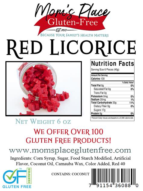 Gluten Free Red Licorice Moms Place Gluten Free