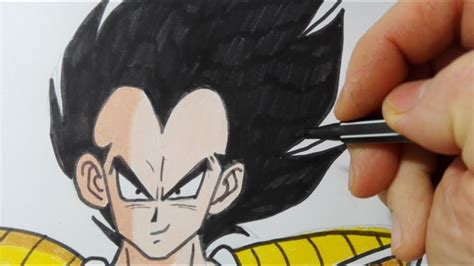 How To Draw Vegeta From Dragon Ball Z Youtube