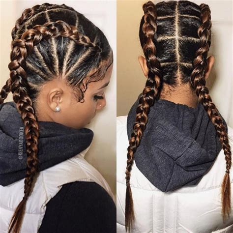 Braided Ponytail Hairstyles Two Braid Hairstyles Mixed Girl Hairstyles