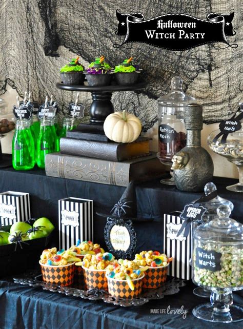 Witch Halloween Party Cauldron Pudding Make Life Lovely