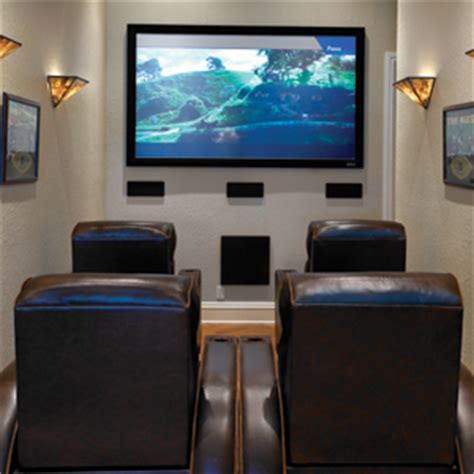An evening of netflix and chill suddenly becomes way more exciting when you have a big screen equipped with a surround sound system. small room home theater ideas