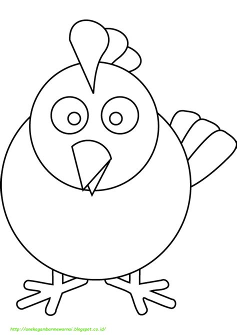Mewarnai gambar mewarnai gambar sketsa hewan ayam 1. 15 Gambar Mewarnai Ayam Untuk Anak PAUD dan TK