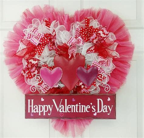 Valentines Day Wreath Valentine Heart Wreath For Front Etsy