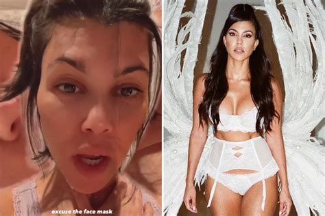 Kourtney Kardashian Ditches Makeup And Extensions In Bare Faced Video