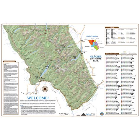 Day Hikes Of Yellowstone National Park Map Guide