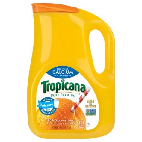 Tropicana Pure Premium 100 Orange Juice No Pulp With Calcium And