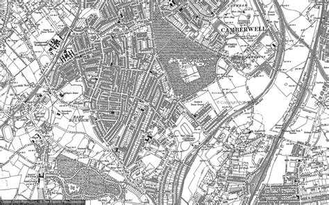 Historic Ordnance Survey Map Of East Dulwich 1894 1895