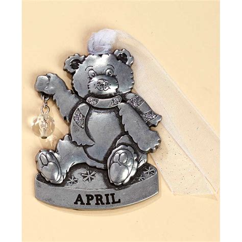 Birthstone Bear Ornaments April