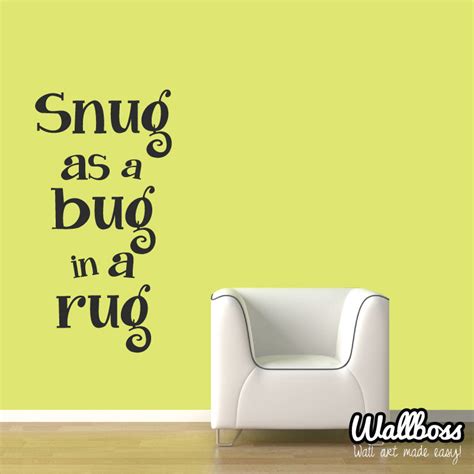 Snug As A Bug Wall Sticker By Wallboss Wallboss Wall Stickers Wall Art Stickers Uk Wall