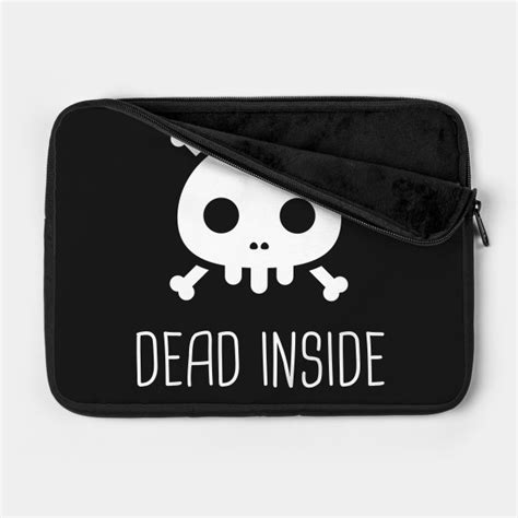 Dead Inside Cute Emo Skeleton Skull Emo Laptop Schutzhülle