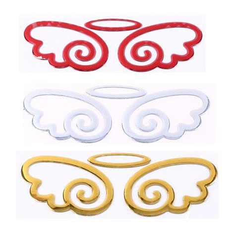 buy silver red gold stylish car styling fashion stickers 3d wings car sticker