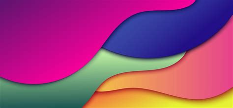 Abstract Dynamic 3d Gradient Color Wave Shape Background 2104350 Vector