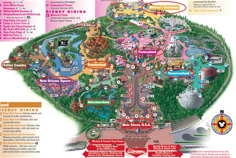 Interactive map highlighting all the key amenities and attractions in disneyland paris. Las mejores atracciones de Disneyland Park California ...