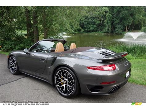 2015 Porsche 911 Turbo S Cabriolet In Agate Grey Metallic Photo 4