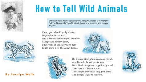 Class 10th English Poem How To Tell Wild Animals Summary