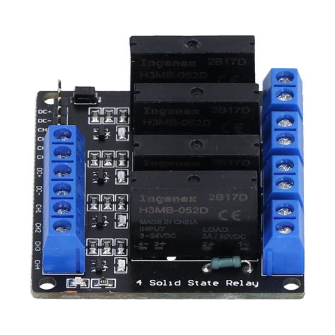 3 24v Solid State Relay Module 4 Channel High Level Trigger Ssr Dc