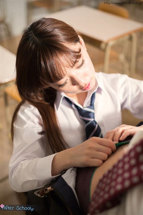 Long Haired Japanese Coed With Bangs Fulfills Sexual Fantasy In The Classroom
