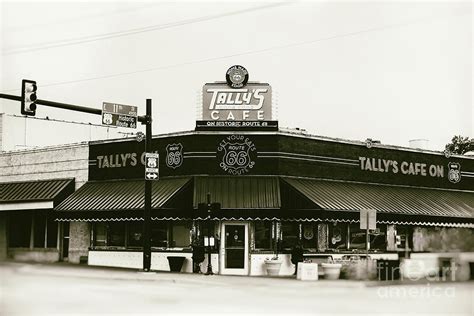 Tallys Cafe On Historic Route 66 Sepia Photograph By Scott Pellegrin