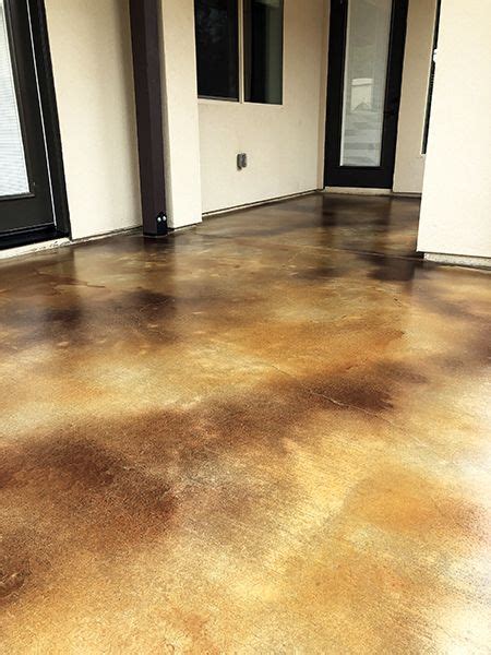 Two Color Stain | Concrete stain patio, Concrete stained floors
