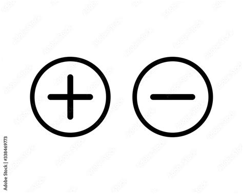 Vetor De Plus And Minus Icon Plus And Minus Sign And Symbol Vector