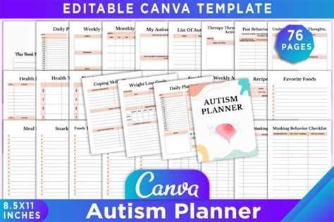 Autism Planner Canva Template Graphic By Kdp Gravity · Creative Fabrica