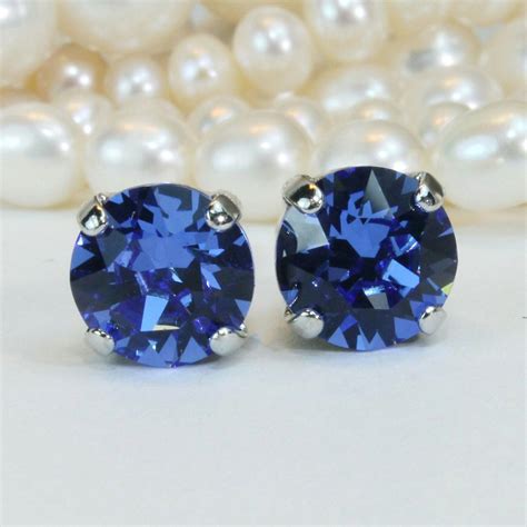 Royal Blue Stud EarringsSapphire Blue Studs Royal Blue | Etsy | Royal blue earrings, Blue stud 
