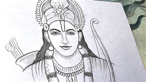 Shri Ram Drawing Tutorial Lord Shri Ram Drawing Step By Step Ram