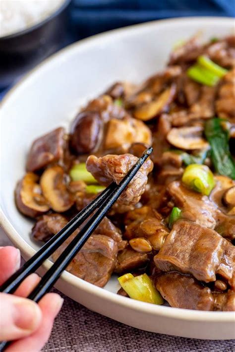 Free mouth watering chinese recipes, easy to follow & cook, chinese cooking is simply rewarding! In this Takeout Style Chinese Beef and Mushrooms Stir Fry, the beef is cooked together with ...