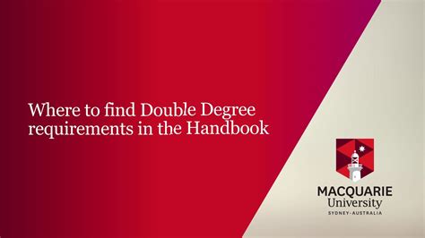 Double Degree Handbook Guide Youtube