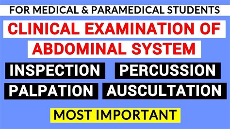 Abdominal System Examination Clinical Lab Physiology Practicals