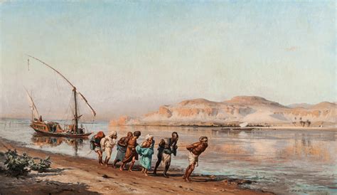 Frederick Arthur Bridgman Towing On The Nile Important Works From