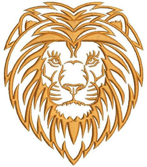Lion In The Crown Machine Embroidery Design Tested Etsy Animal