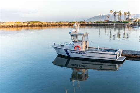Law Enforcement Boat Floating On Ocean Surface Editorial Photography Image Of Coast Marina